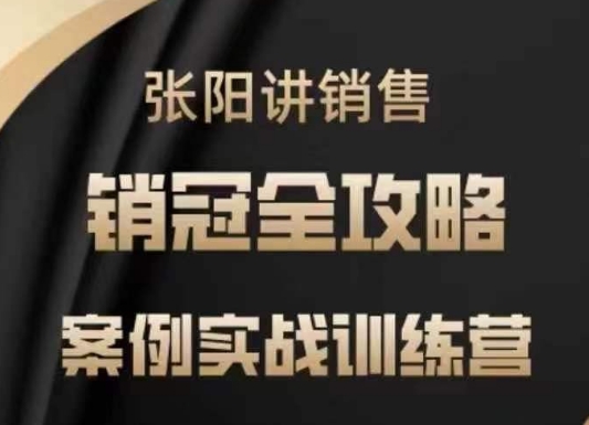 张阳讲销售实战训练营，​案例实战训练，销冠全攻略-心语项目网