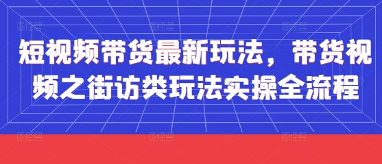 短视频带货最新玩法，带货视频之街访类玩法实操全流程-心语项目网