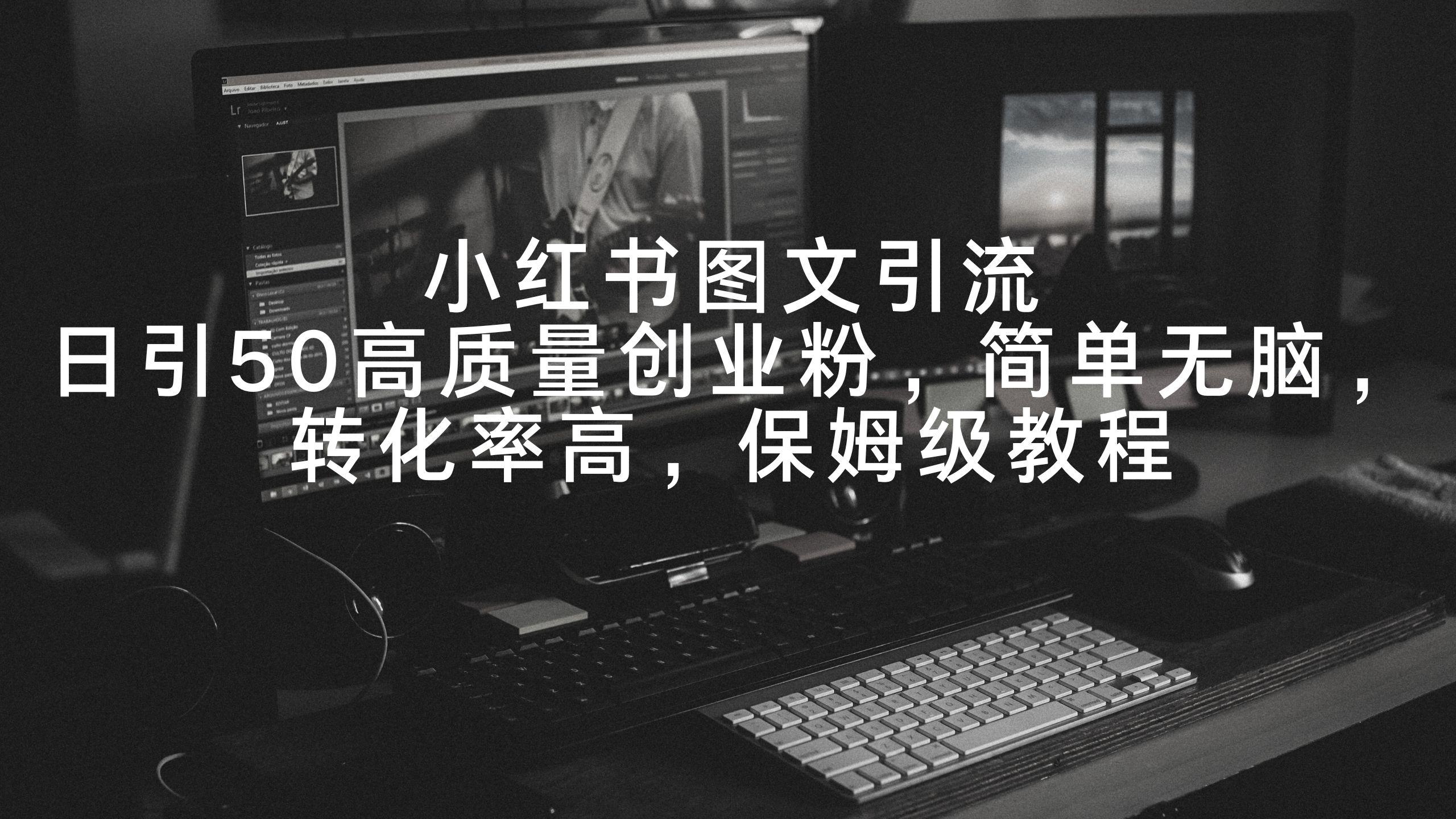 小红书图文引流，日引50高质量创业粉，简单无脑，转化率高，保姆级教程-心语项目网