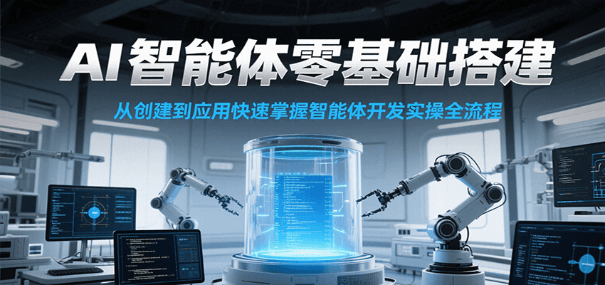 AI智能体零基础搭建实操课,从创建到应用快速掌握智能体开发全流程!-心语项目网