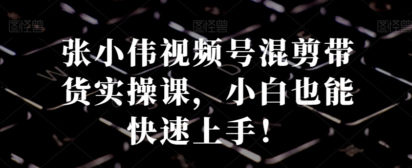 张小伟视频号混剪带货实操课，小白也能快速上手！-心语项目网