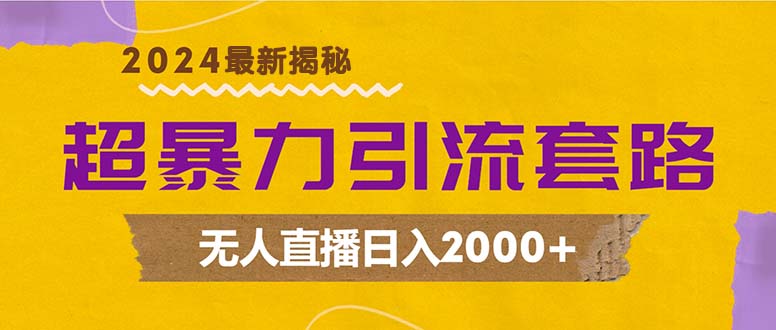 超暴力引流套路，无人直播日入2000+-心语项目网