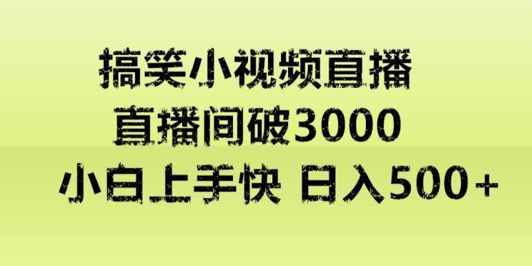 快手直播搞笑小视频解说，适合批量矩阵，日入300-500+-心语项目网