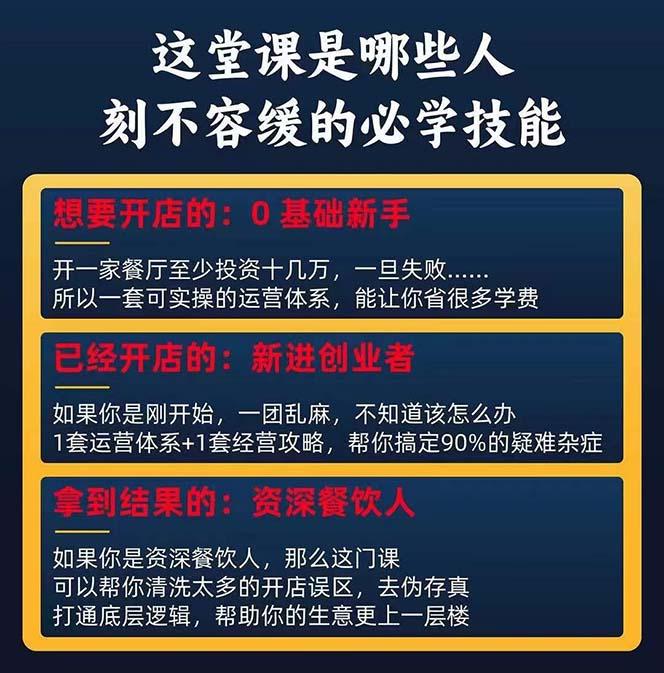 图片[2]-餐饮店盈利实操方法：教你怎样开一家持续能赚钱的餐厅(25节-心语项目网