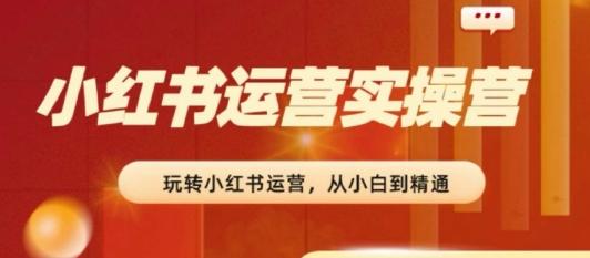 2024小红书运营实操营，​从入门到精通，完成从0~1~100-心语项目网