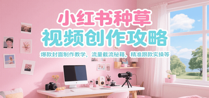小红书种草视频创作攻略,爆款封面制作教学 ,流量截流秘籍 ,精准跟款实操等-心语项目网