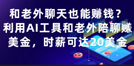 和老外聊天也能挣钱？利用AI工具和老外陪聊挣美金，时薪可达20刀-心语项目网