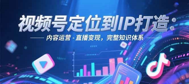 视频号定位到IP打造:账号搭建-内容运营-直播变现,完整知识体系-心语项目网