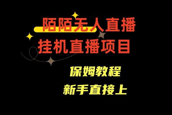 收费1980的，陌陌无人直播，通道人数少，新手容易上手-心语项目网