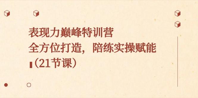 表现力巅峰特训营，全方位打造，陪练实操赋能（21节课）-心语项目网