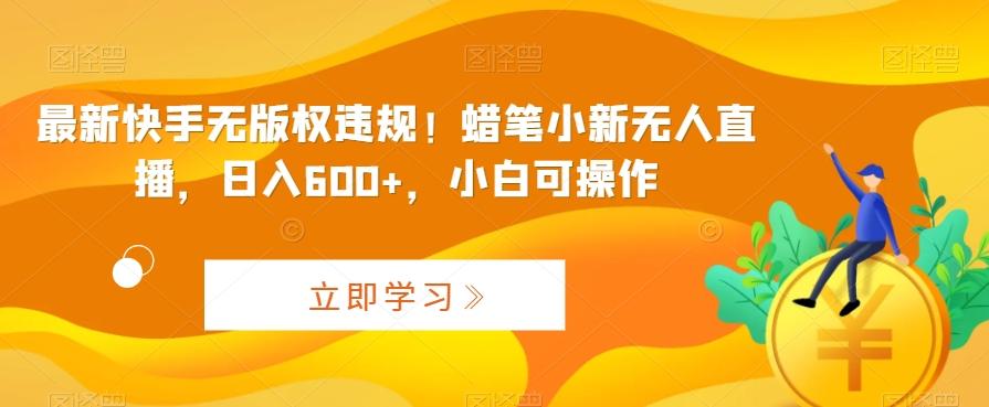 最新快手无版权违规！蜡笔小新无人直播，日入600+，小白可操作【揭秘】-心语项目网