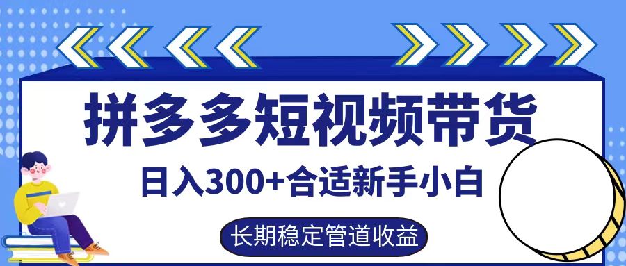 拼多多短视频带货日入300+，实操账户展示看就能学会-心语项目网