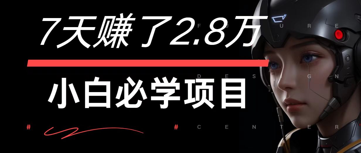 7天赚了2.8万！每单利润最少500+，轻松月入7万+小白有手就行-心语项目网