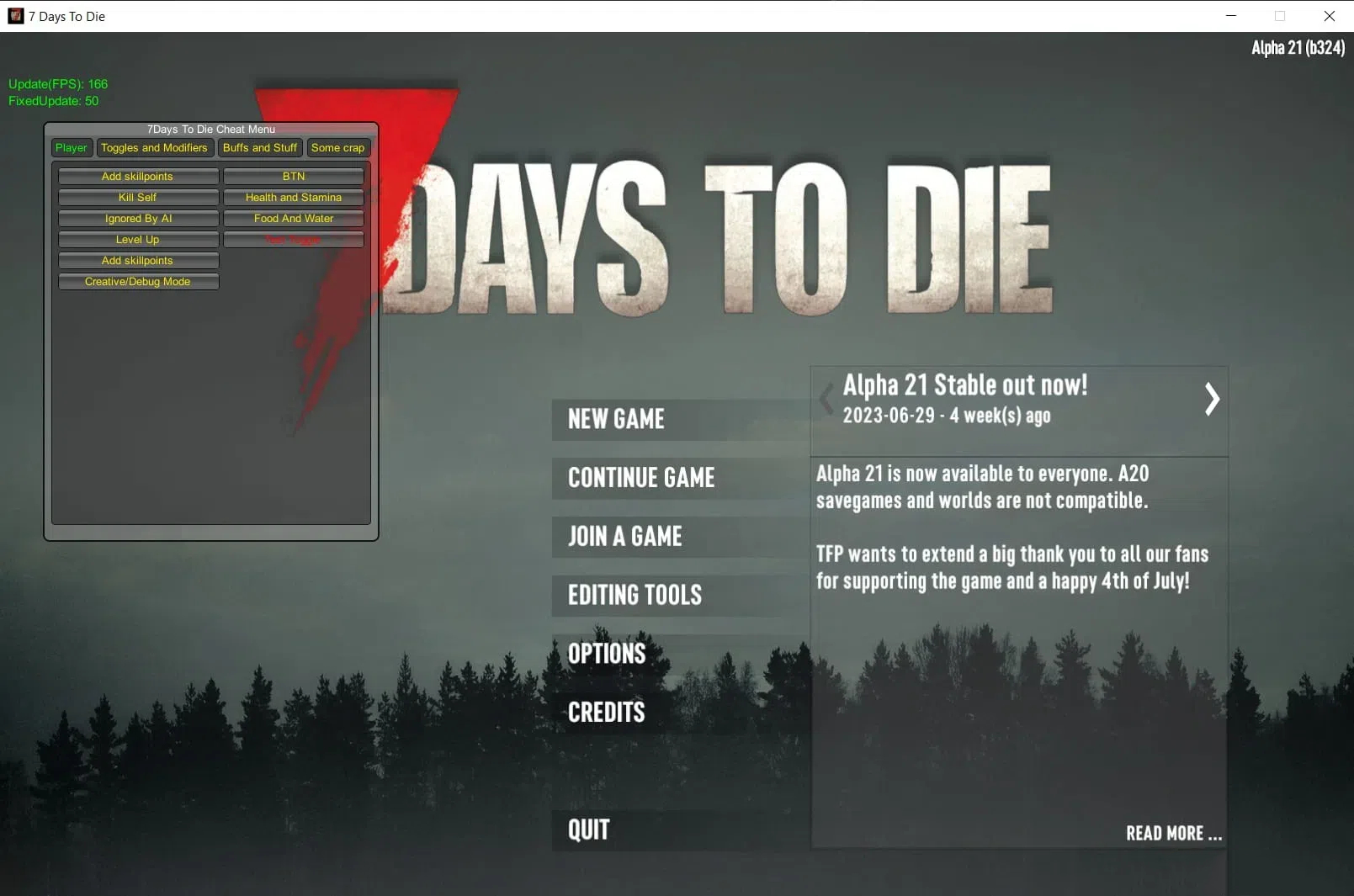 7 Days to Die 七日杀多功能修改器 v1.1.3.105 免费版-心语项目网
