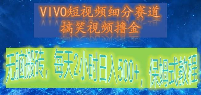 VIVO短视频细分赛道,搞笑视频撸金,无脑搬砖,每天2小时日入500+,保姆式教程-心语项目网