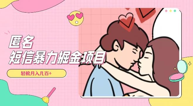 全网首发，揭秘超冷门匿名短信项目，通过信息差日入几百+【揭秘】-心语项目网