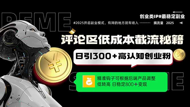 评论区低成本引流秘籍，精准钩子直击用户，单账号日增300+创业粉，日稳...-心语项目网