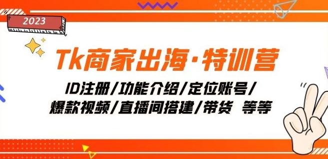 Tk商家出海·特训营：ID注册/功能介绍/定位账号/爆款视频/直播间搭建/带货-心语项目网