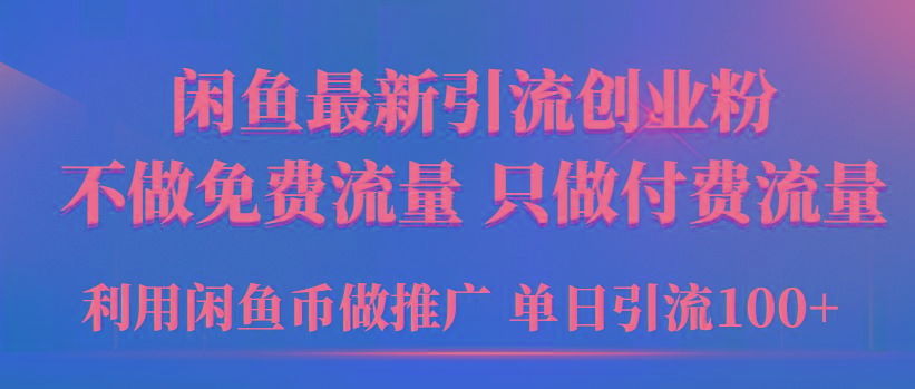 (9584期)2024年闲鱼币推广引流创业粉，不做免费流量，只做付费流量，单日引流100+-心语项目网